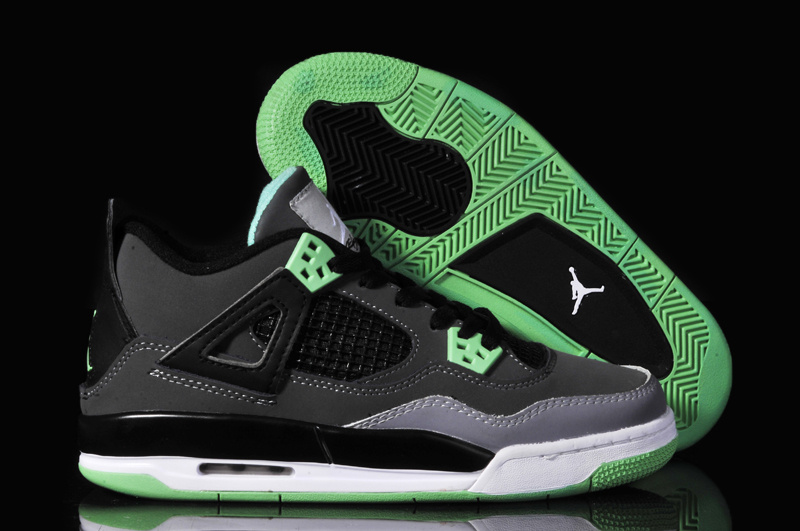 Air Jordan 4 Women Shoes Aaa Black/Green Online